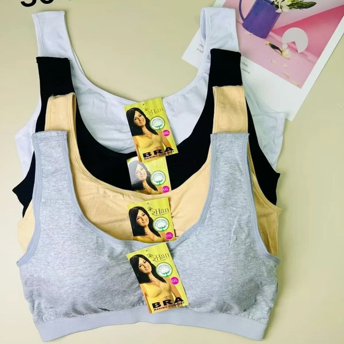 Biustonosze damskie bezszwowe 4XL=34, 5XL=36, 6XL=38