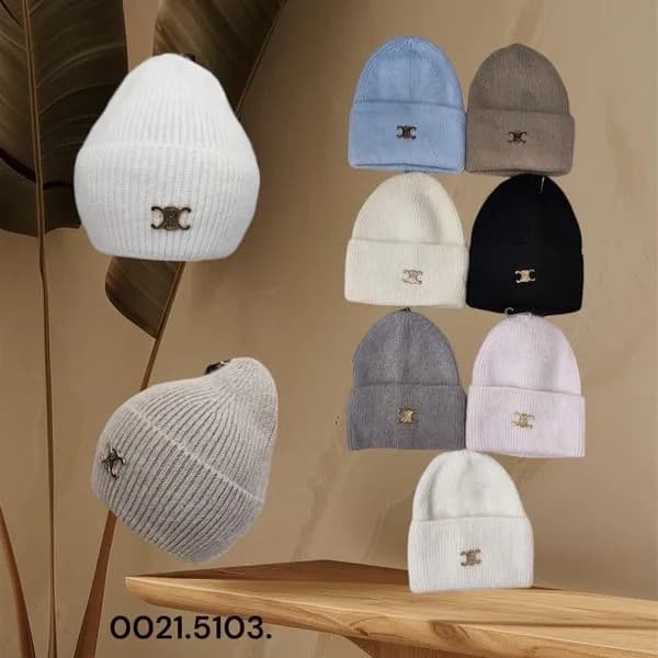 Czapki damskie beanie 40% akryl 60% wiskoza