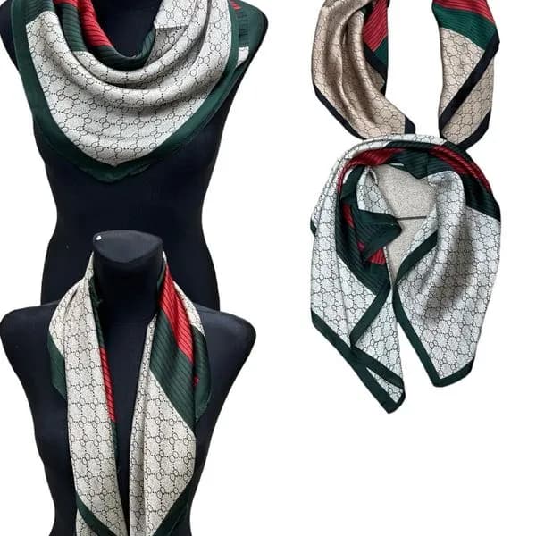 Szaliki damskie viscose silk wzór GG 12 szt/opak