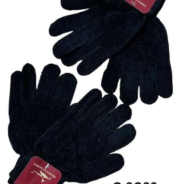 Rękawiczki damskie czarne z akrylu C6022