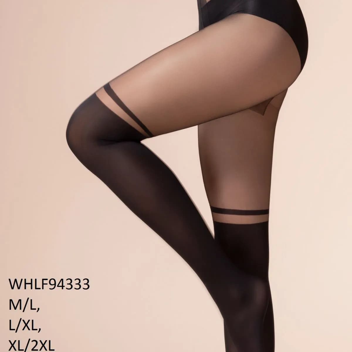 Rajstopy damskie czarne M/L, XL/XXL WHLF433