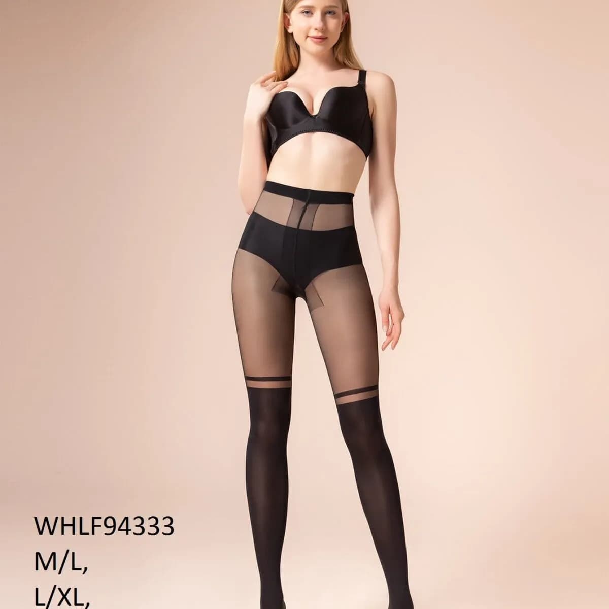 Rajstopy damskie przezroczyste M/L, XL/2XL WHLF9433