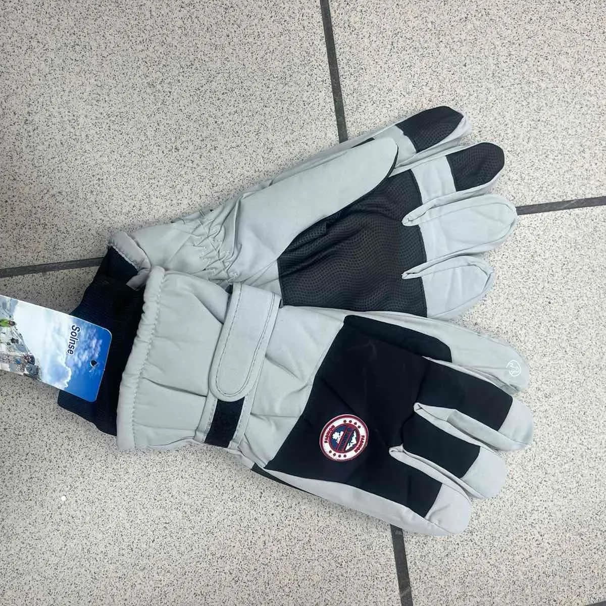 Rękawiczki narciarskie damskie szaro-czarne