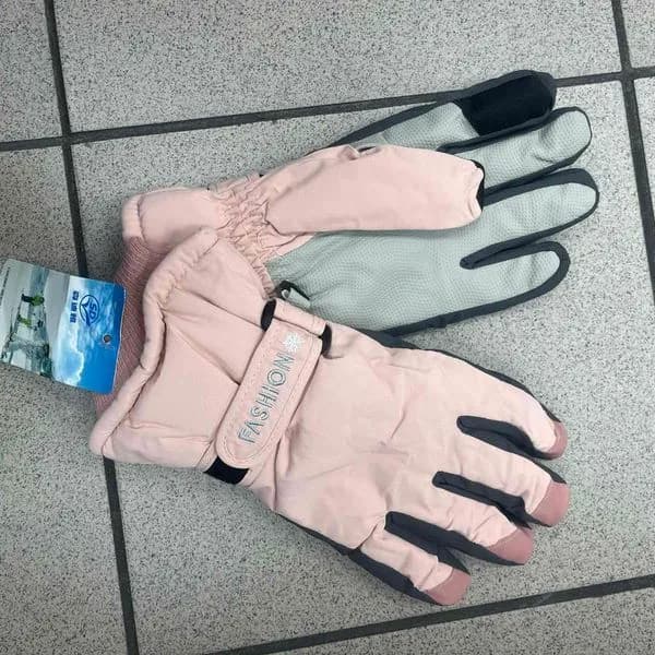Rękawiczki Narciarskie Różowe/Szare SKU 011025-185