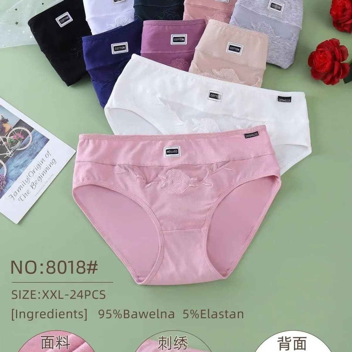 Majki damskie XL-XXL 24 szt. 95% bawełna 5% elastan