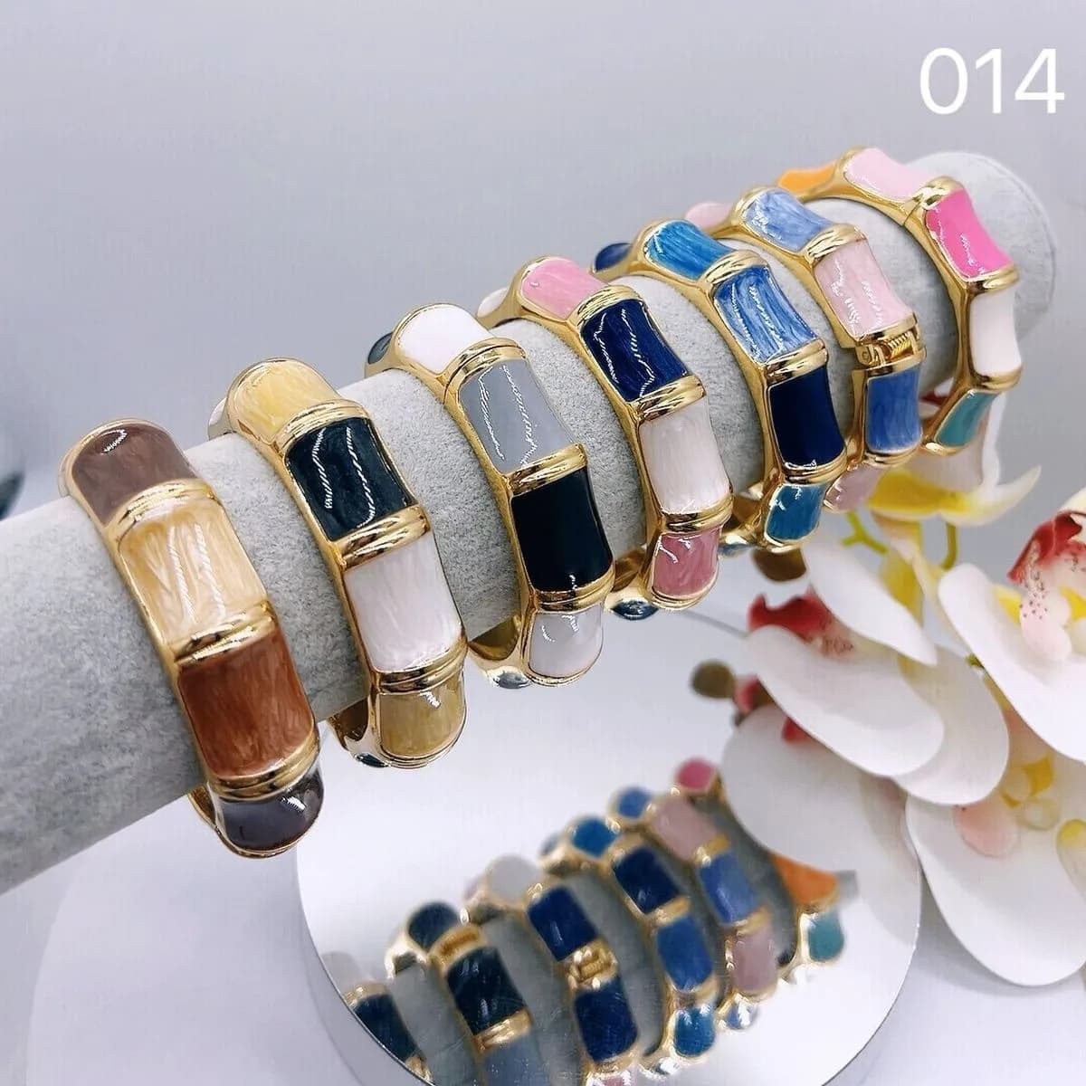 Bransoletki damskie ceramiczne wielokolorowe 12 szt/opak.