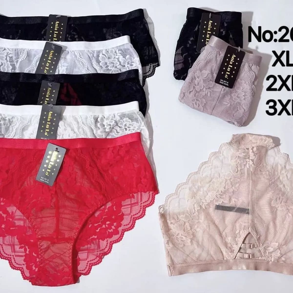 Majki damskie koronkowe XL-32, 2XL-34, 3XL-36 No.267-D