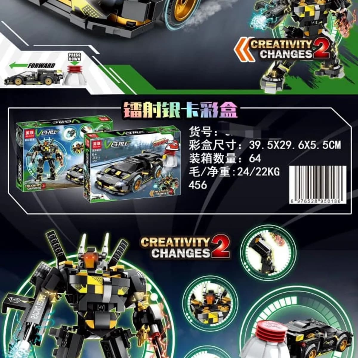 Klocki Auto Robot 2in1