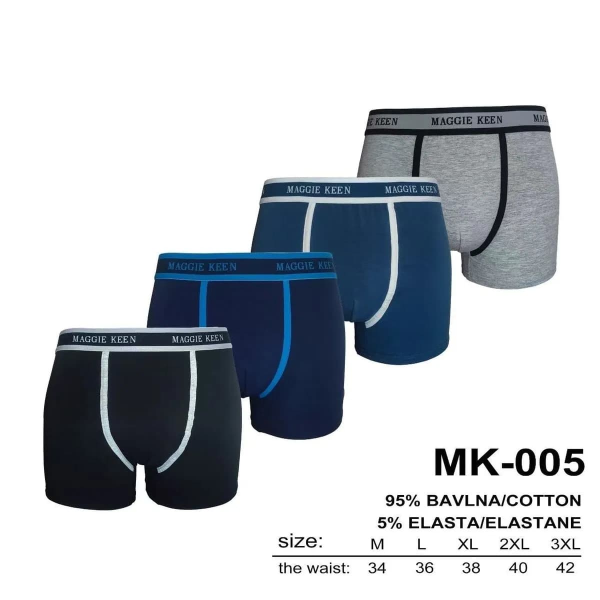 Boserki męskie Maggie Keen MK-005 95% bawełna M-L-XL-2XL-3XL