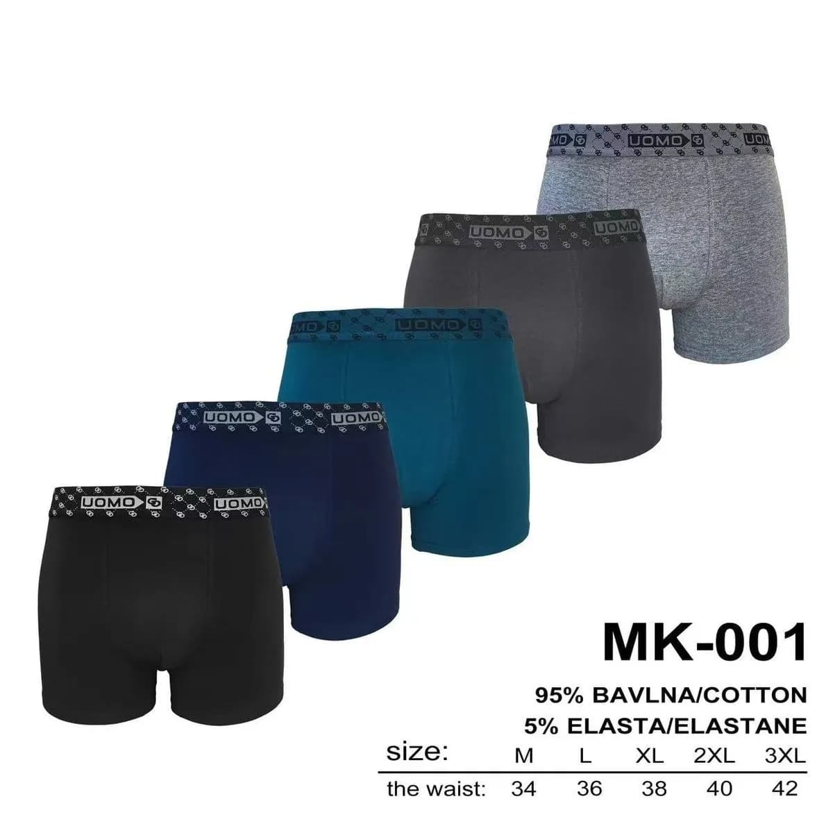 Boserki męskie JOMO 95% bawełna elastan M-3XL MK-001