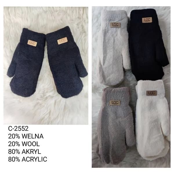 Rękawiczki damskie UGG wełniane 80% akryl C6552