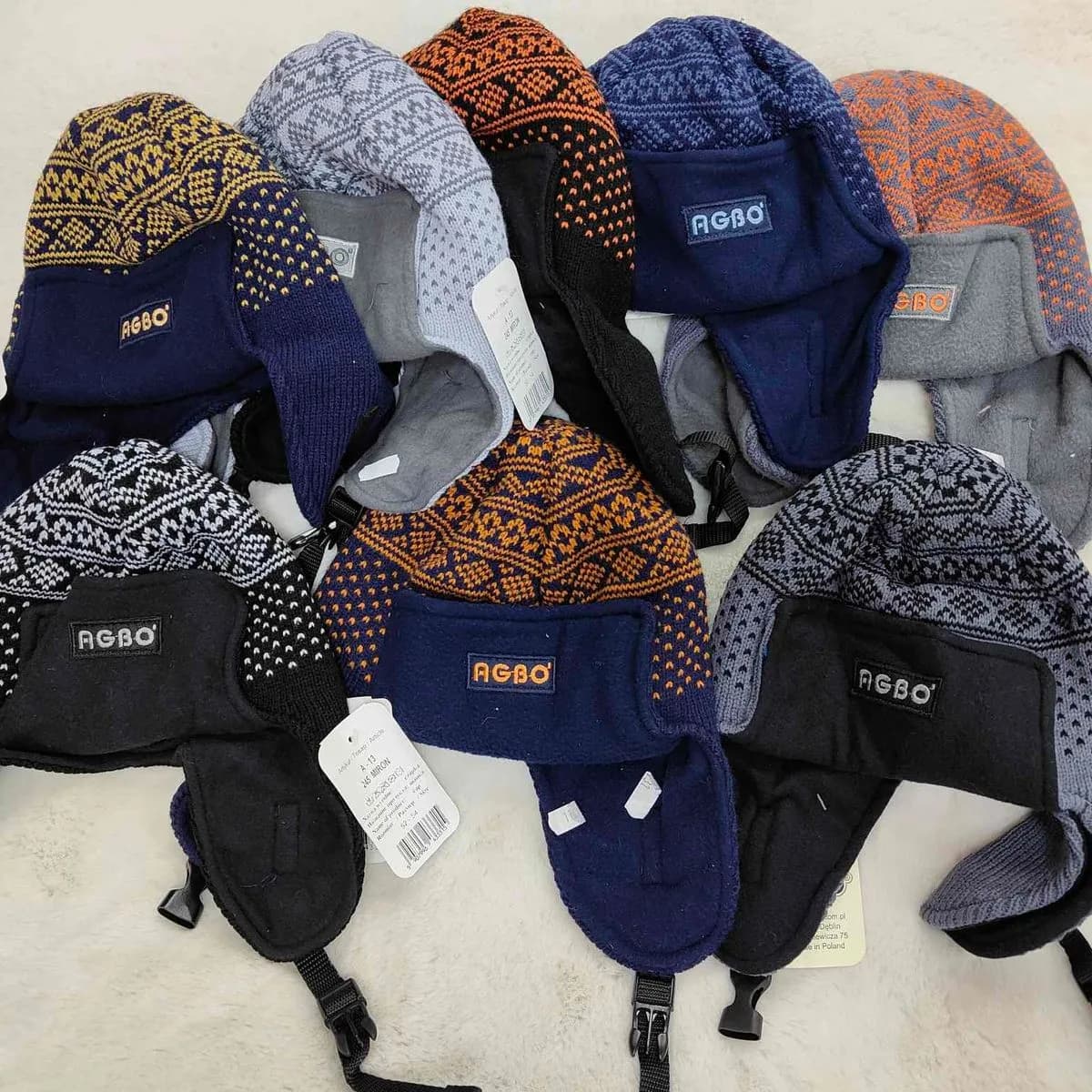 Czapki uszate dla dzieci RGBO 52-54