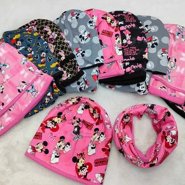 Komplet czapka komin Disney Mickey Mouse dla dzieci 50-54