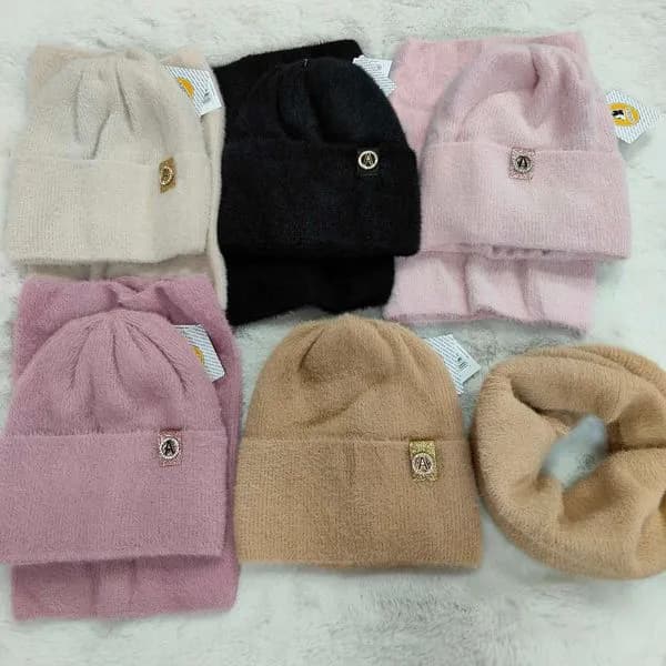 Komplet Czapki i Komin dla Dzieci 50-54 cm