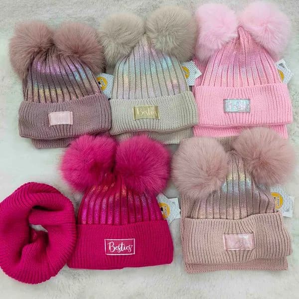 Komplet czapki i komina Besties dla dzieci 48-50
