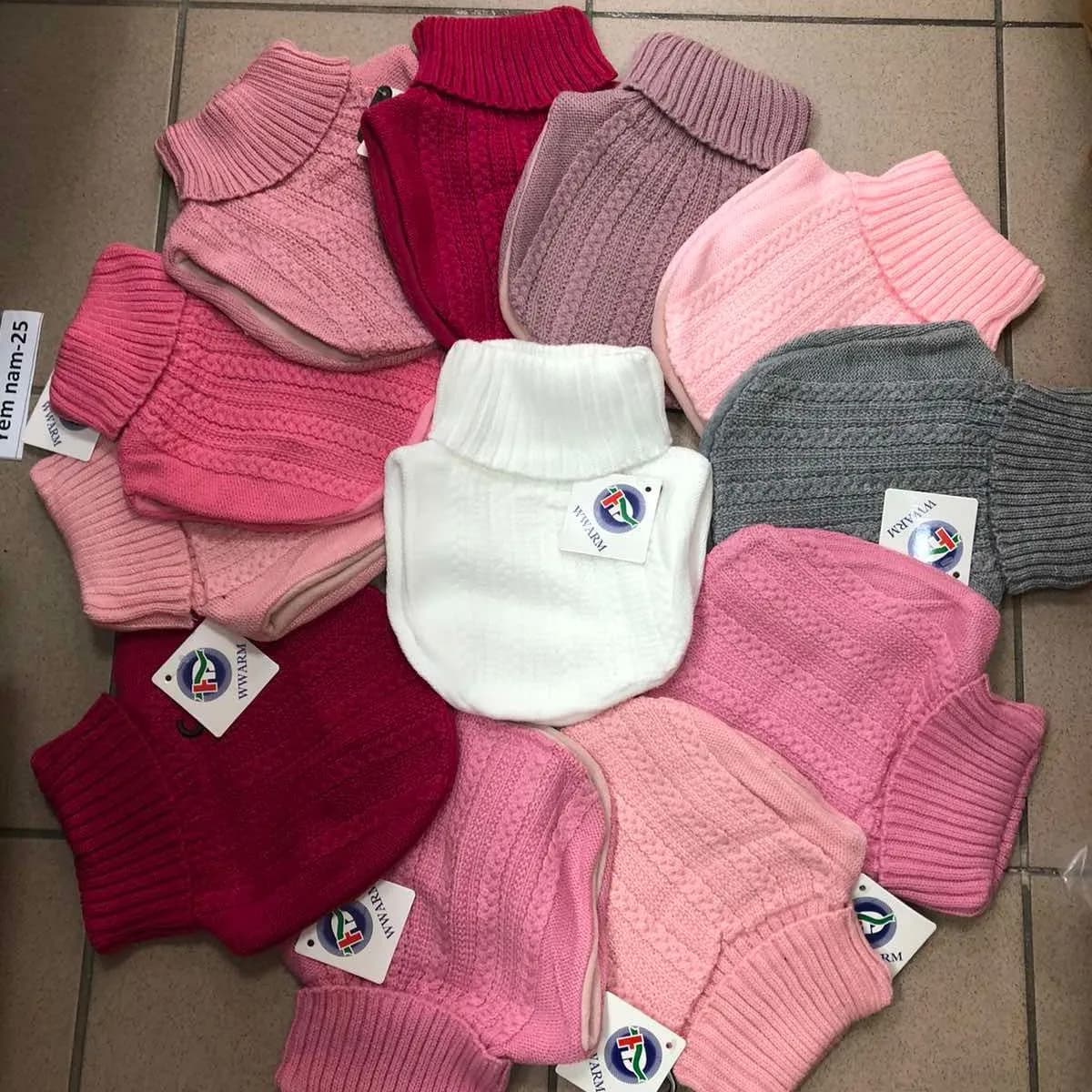 Komin dla Dzieci Dziergany Wzór Śnieżynki SKU 031125-81