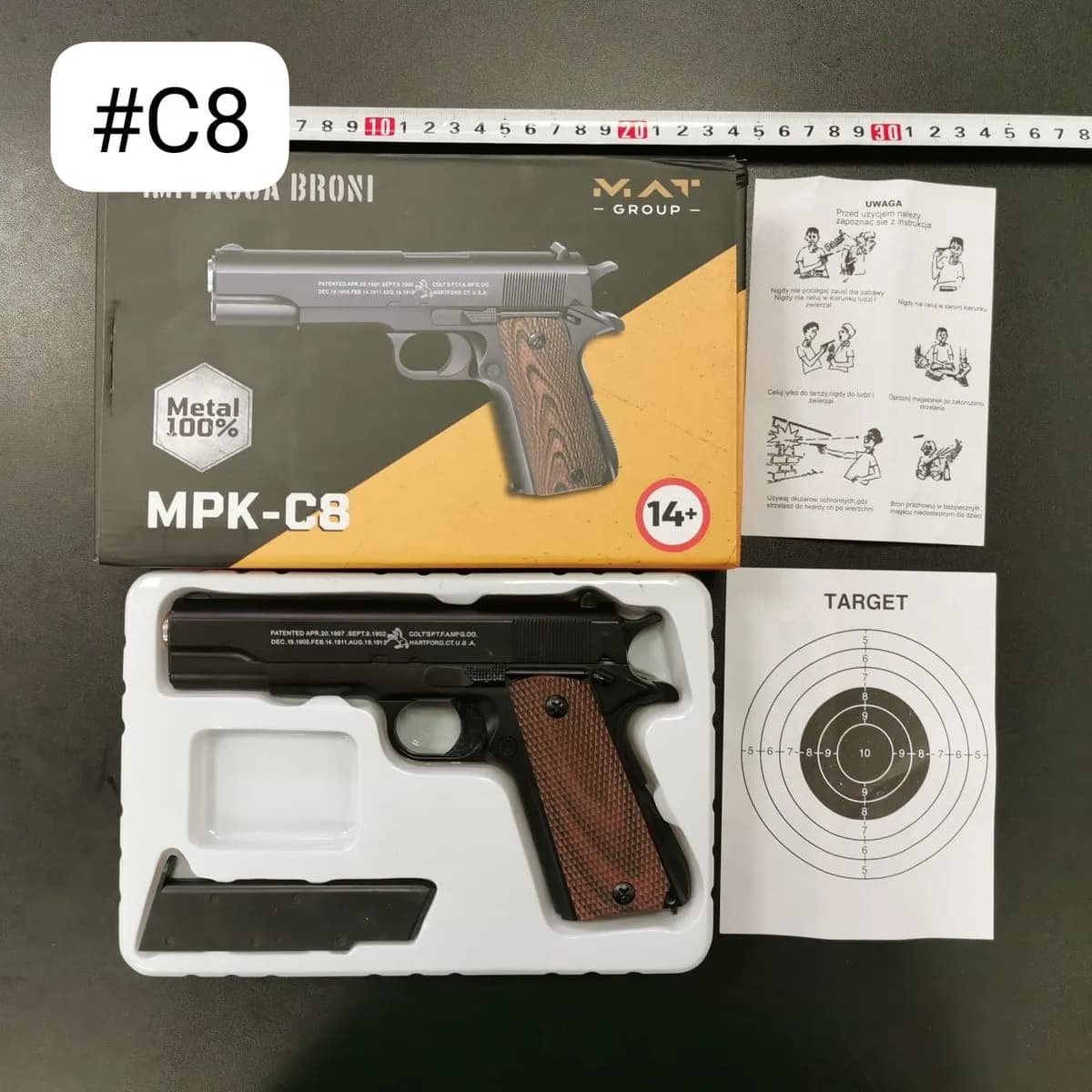 Pistolet Metalowy na Plastikowe Kulki