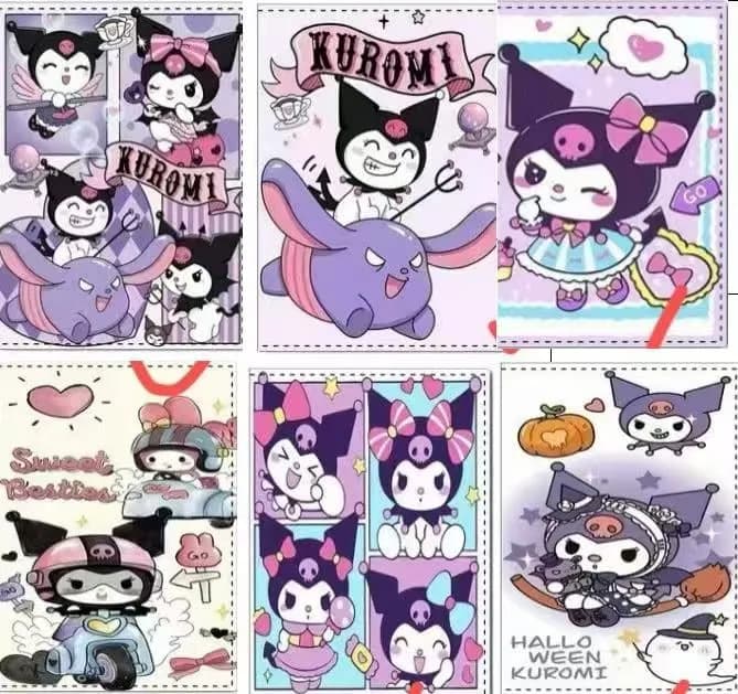 Portfel Dziecięcy Kuromi - Mix Wzorów, 12 szt.