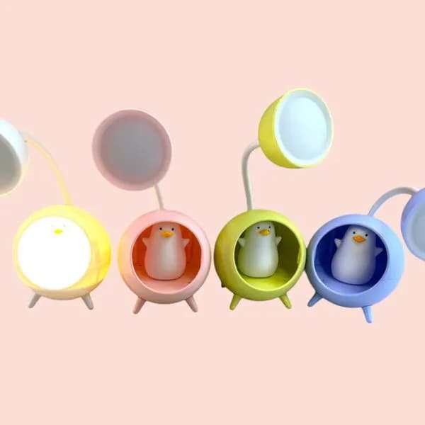 Zestaw Lampa Solarna LED 2PCS - Lampka Pingwin Pastelowa