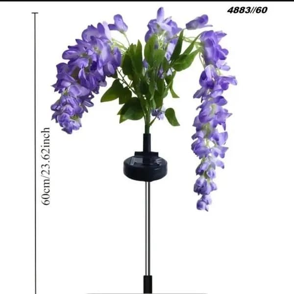 Zestaw Lampa Solarna LED 2PCS Glicynia Fioletowa 60cm