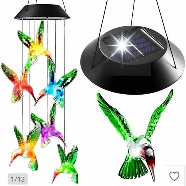 Solarna Kolibry Kurant LED RGB - Lampa Ogrodowa Wisząca 6 szt.