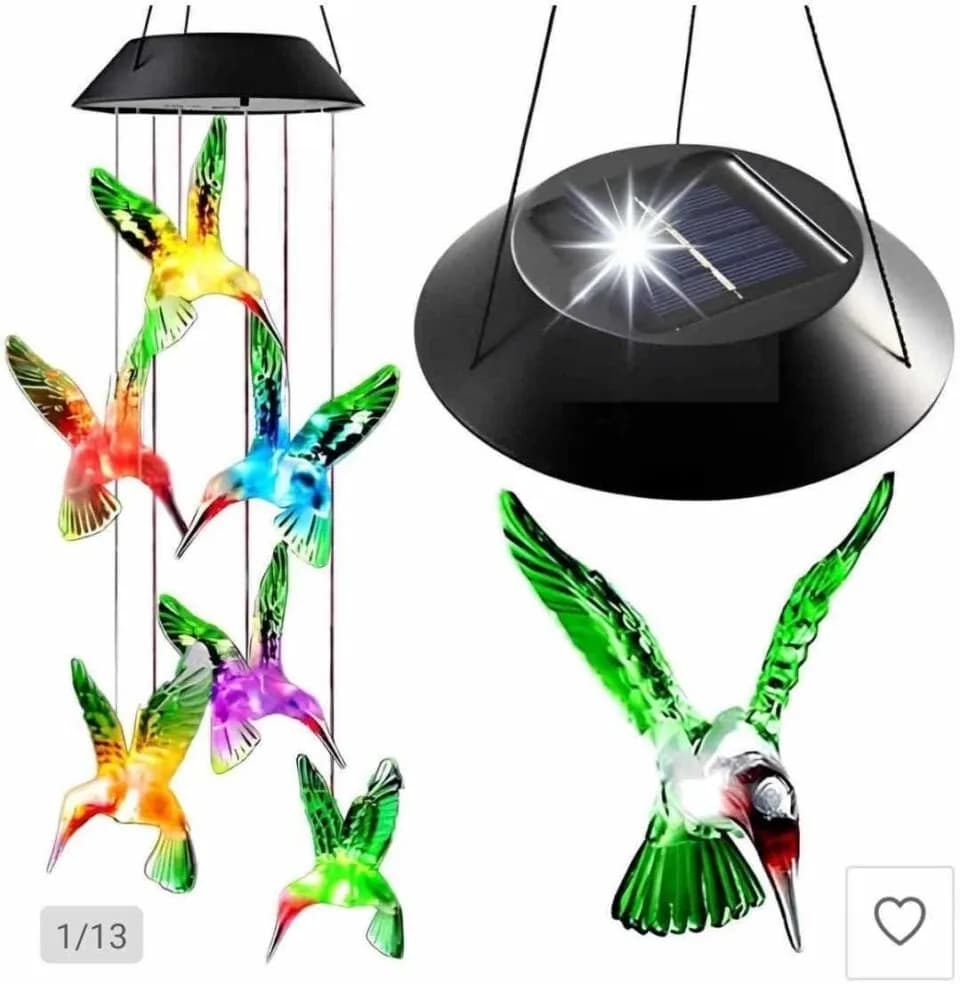 Solarna Kolibry Kurant LED RGB - Lampa Ogrodowa Wisząca 6 szt.