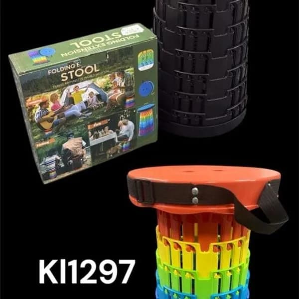 Taboret Składany Teleskopowy Turystyczny - Regulowana Wysokość