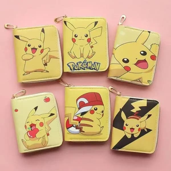 Portfel Dziecięcy Pokemon Pikachu na zamek - mix wzorów