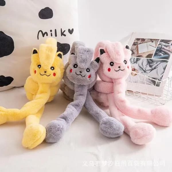 Nauszniki dla Dzieci Pikachu Żółty Szary Różowy