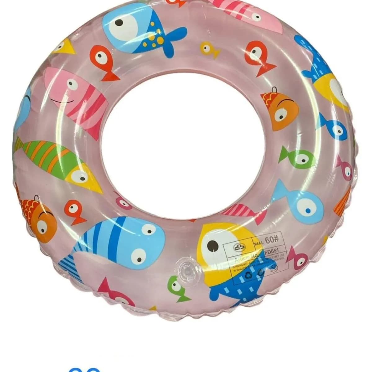 Koło dmuchane 60cm wzór rybki, mix kolorów
