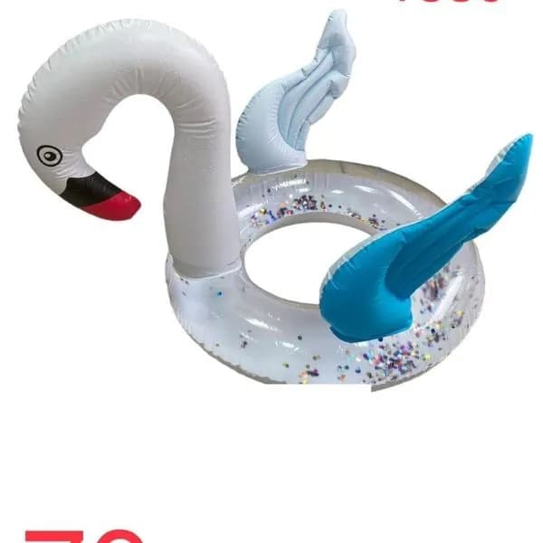 Koło dmuchane Łabędź z brokatem 70cm