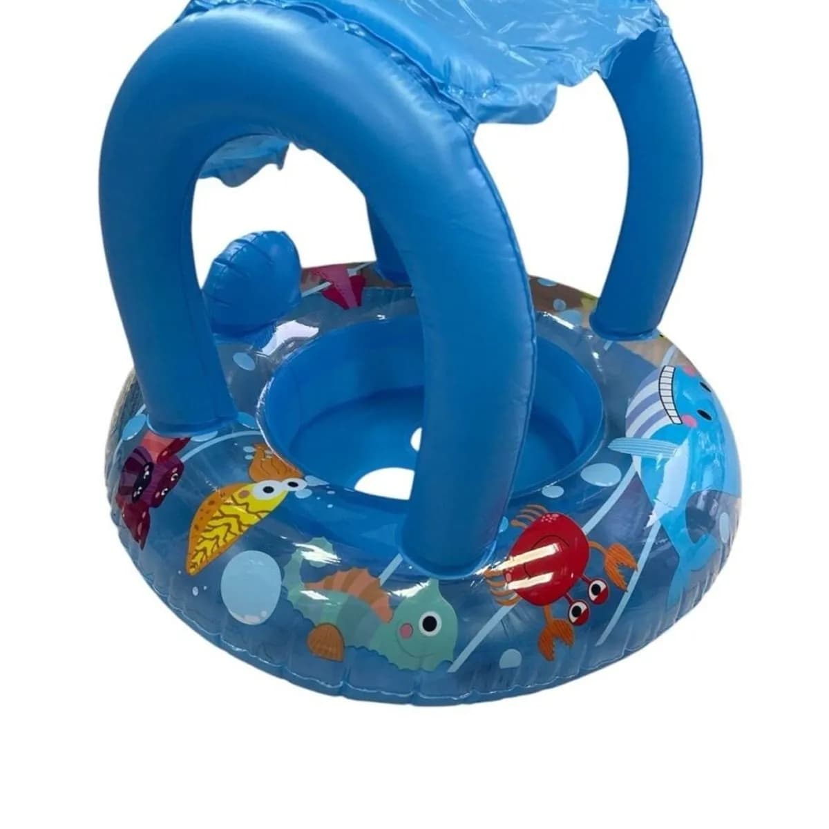 Kamizelka dmuchana koło z siedziskiem daszkiem wzór morski