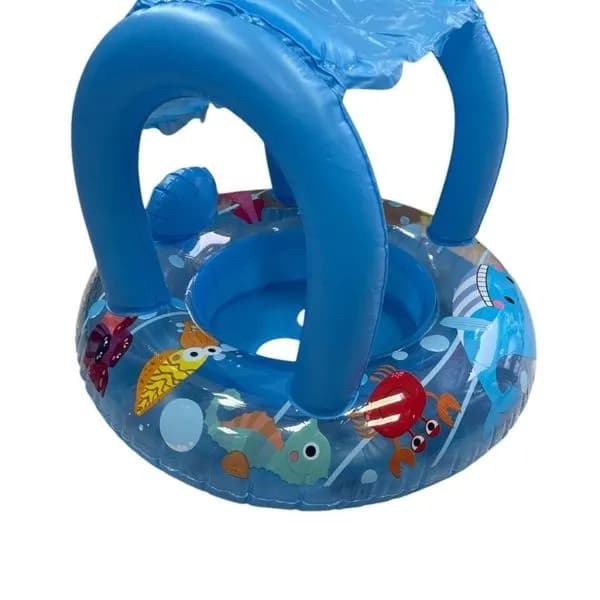 Kamizelka dmuchana koło z siedziskiem daszkiem wzór morski