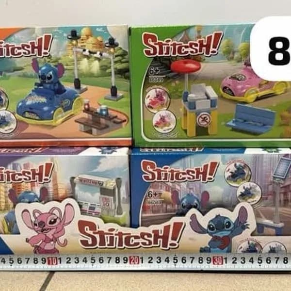 Klocki Stitch Zestaw Figurek 8 szt. - Seria Stitcsh! 6+