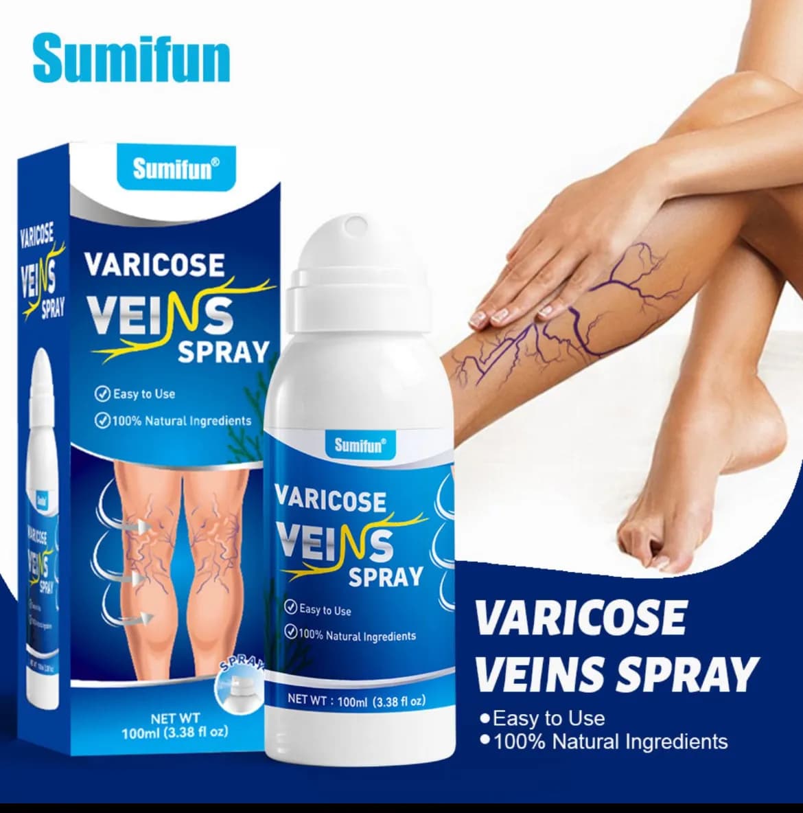 Spray na Żylaki Varicose Veins Sumifun 100 ml