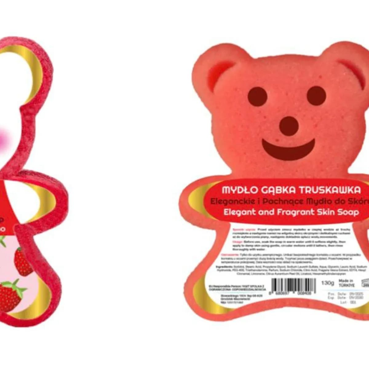 Mydło gąbka Kotem truskawkowe 051225-96