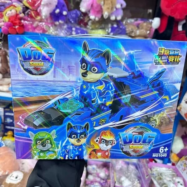 Klocki Dog Squad Zestaw Pojazd i Figurka MG1040 4 szt.