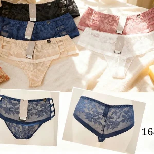 Majtki damskie koronkowe wzór 1680, 12 szt/opak.