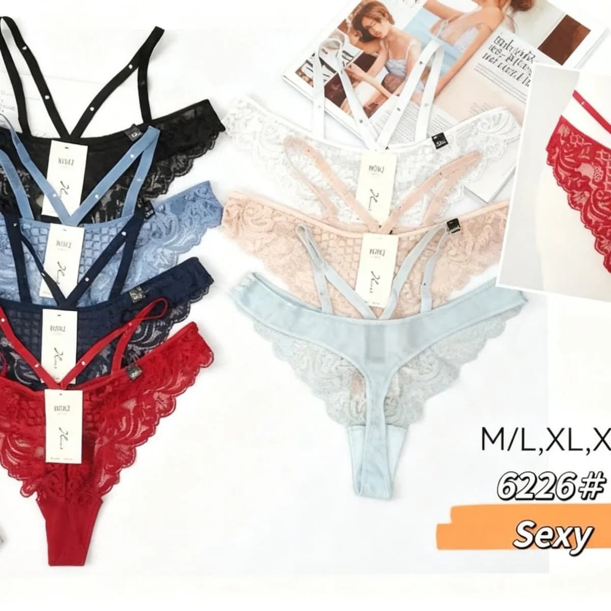 Majtki damskie koronkowe M/L/XL/XXL sexy 061025-136