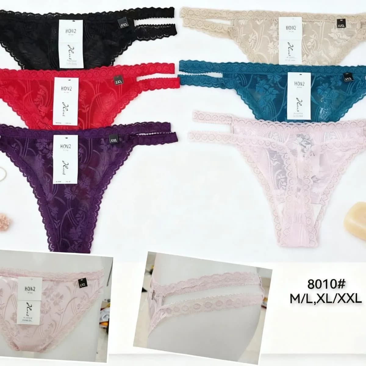 Majtki damskie koronkowe M-L-XL-XXL 8010