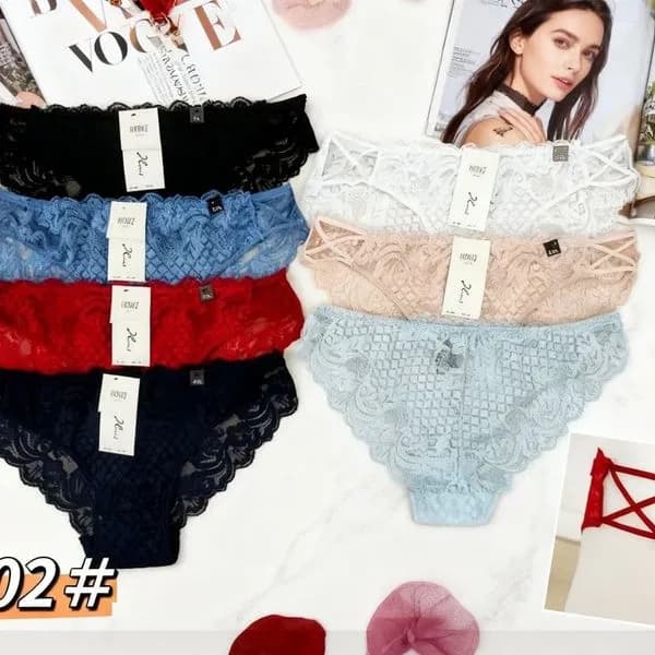 Majtki damskie koronkowe 6 szt. mix kolorów SKU 061025-146