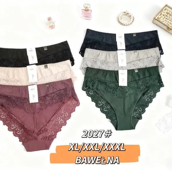 Majtki damskie bawełniane XL/XXL/XXXL 2027#