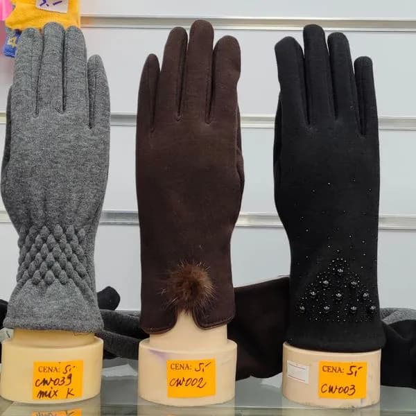 Rękawiczki damskie dzianinowe różne kolory