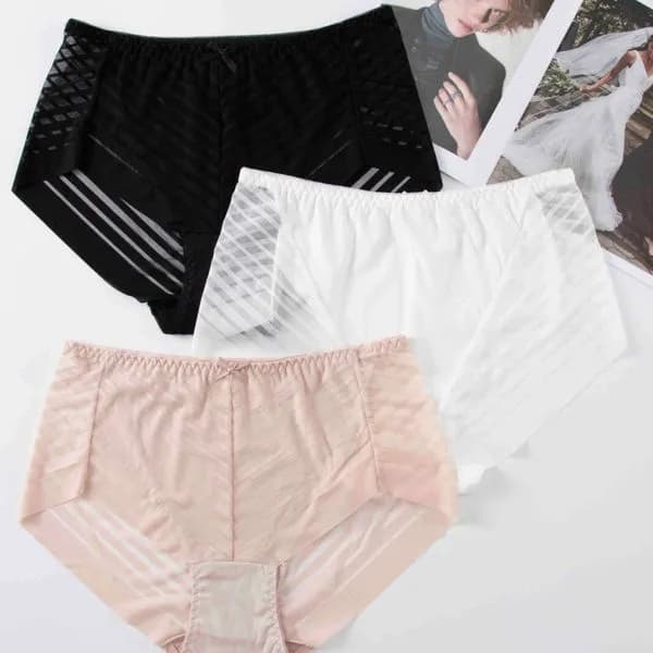 Majtki damskie Finella mesh XL XXL XXXL 3 szt.