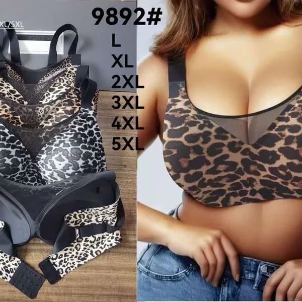 Biustonosz damski XL-5XL wzór panterki