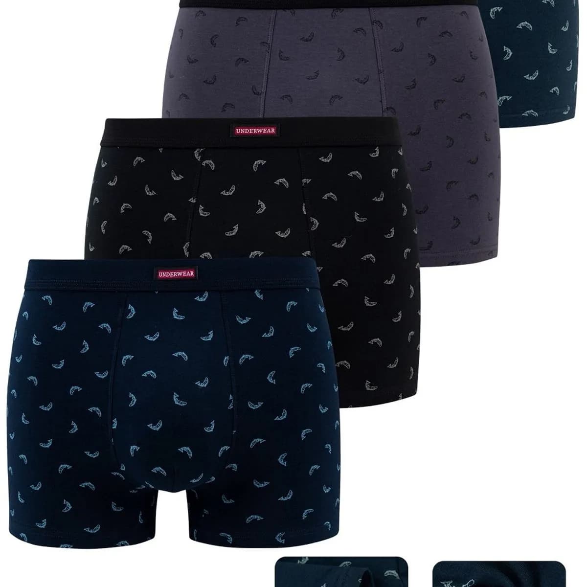 Bokserki męskie TOMMY 4 szt. 95% bawełna L-XXL