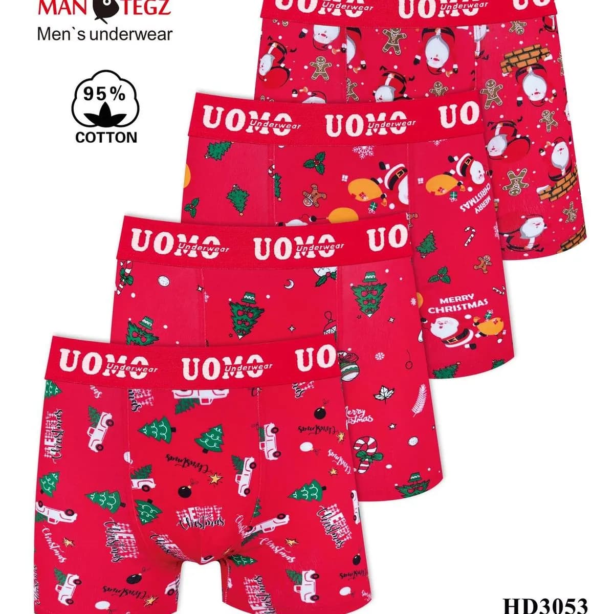 Bokserki męskie UOMO Christmas Pack 4 szt HD3053