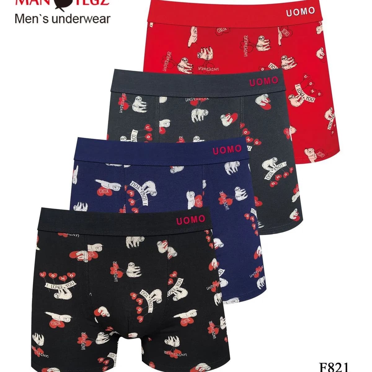 Bokserki męskie UOMO 4 szt M-L-XL-XXL F821