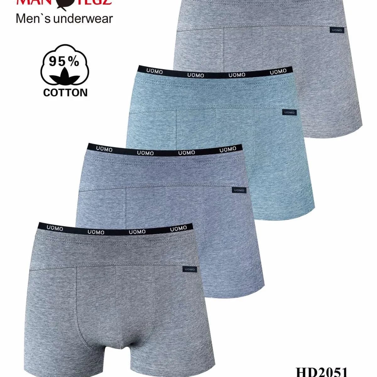 Bokserki męskie UMO szare i granatowe XL-XXL HD2051