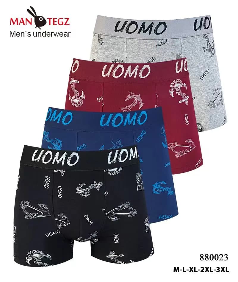 Bokserki męskie UOMO Men's Tegz wzór kotwice M-L-XL-XXL 880023